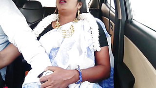 Indian Bhabi Car Sex. Beautiful Saree Housewife Try to Fucking with Stepson Car Drive.telugu Dirty Talks.