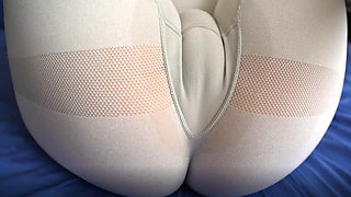 Step sister asked to touch her wet pussy in leggings and fuck her