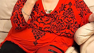 BBW Nurse Vicki Is Sucking and Licking a Candy Cane Fir You