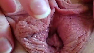 Big Labia Pussy Spreading Closeup