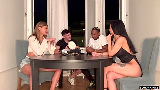 Friends Play Dirty Game Leading to Wild Group Sex