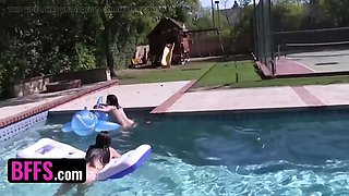 Besties - Keisha Grey and her naughty girlfriends in bathing suit get kinky in hot Summer Day by the pool