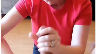 Amazing Blowjob, Tit Fuck, Deepthroat With Cum Play Finish. Wow!!