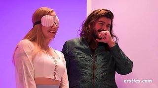 Inexperienced guy gets lucky and laid through touch, taste, and smell with casting model Marie Hardon