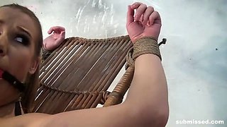 Bound naked cleavegagged vibed
