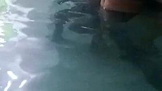 Foot Fetish My Stepmom Models Them in the Hotel Pool