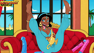 Futanari. Princess Jasmine Girl with a Big Dick. Porn Aladdin Series.