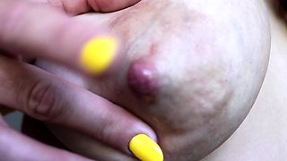 Chubby Brunette Big Boobs Dildo Masturbation
