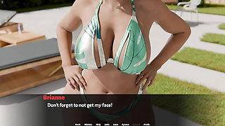 Stepsister Needs Help for Applying Oil on Her Body