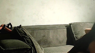 Real Lesbian Strap-on Session on the Couch