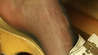 Worn Heels, Soft Soles - Slow Dangling in Stockings