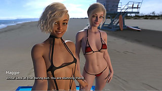 My Hotwife - Gameplay - Roleplay - Wife and Her Friend Shares BBC at Beach