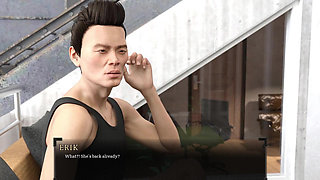 Asian Slut Wife Dominated by a Big Muscular Man in Front of Boyfriend