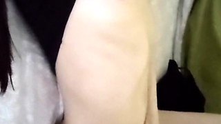 Lovely Amateur teen brunette masturbating outdoor