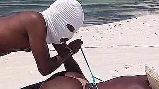 Massage Naked on a Public Beach