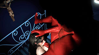 3D BBW mature milf cheating with big dick monster and squirting a lot