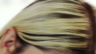 Horny Skinny Blonde Sex Toy Secretary Takes Her Co-worker's Huge Cock
