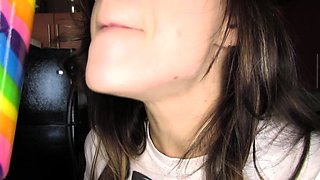 Small breasted teen babe fingers solo pussy in hot close up