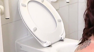 Chubby German Amateur Fucked on the Toilet