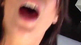 She's eighteen and Abby Lane a slut with a shaved pussy and sexy tattoos gives her pussy to a hard cock