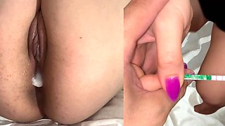 Real Fertilization and Pregnancy Test! Cum Inside Me During Ovulation
