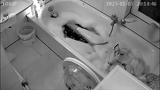 Caught Relaxing in the Tub