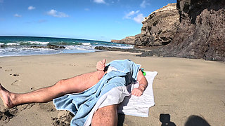 Risky Blowjob on the Beach From Stranger Hot MILF