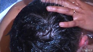 Brunette Rides Cock in Hotel Close-Up