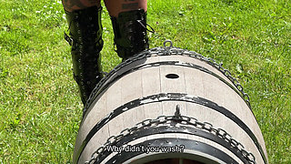 Predicament - Endurance - Slave Locked in Barrel Used as Human Toilet (233)