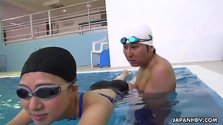 Nana Fujii Gets A Special Swimming Lesson