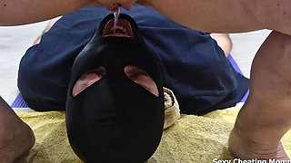 Piss in Slave's Mouth and Pussy Cleanup