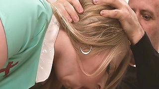 Dressed Babes Scene-2_busty Blonde Nurse Loves to Fuck Her Patient in the Office