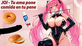 Spanish Audio dirty instructions. Fuck what's on the plate. Hentai JOI.