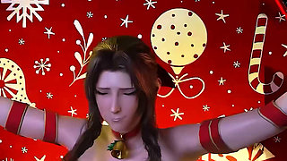 Aerith Xmas Titfuck & Handjob - Final Fantasy 7 3D Animation Rule34