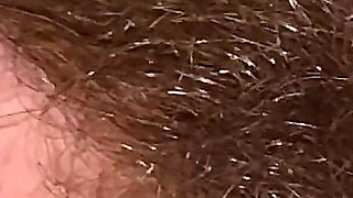 Super Thick and Long Plussy Hair Bush Closeup