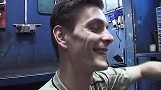 German Babe Got Her Pussy Fucked in Car Shop