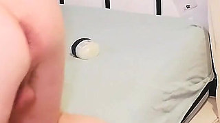 Tatiana Is Pleasuring Her Boyfriend's Ass with a 10cm Diameter Dildo