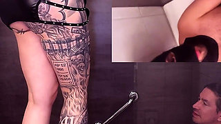 Double Slave in Bathtub and Gets Pussy Squirted by Me