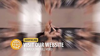 Daddy4k. beauty leaves behind about boyfriend by having unplanned sex with his grandpa