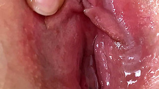Extreme Close up Wet Pussy and Clit Orgasm