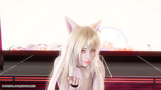 Mmd Gokuraku Jodo Ahri Sexy Striptease League of Legends Hentai Uncensored 4K 60fps