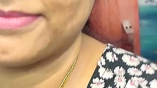 Vaishnavy Pee and Wash in Nighty Bathroom Scene