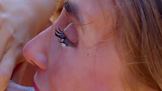 The Beautiful Lilly Phillips Receives an Intense Blowbang Until She Ends up Full of Cum