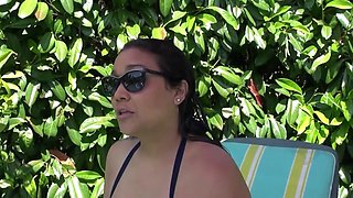 Thick Spanish Mom Fuck Hard Near Outdoor Pool