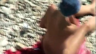 Oiling my nudist stepsister (voyeur)