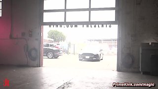 Captured babe rough had sex in bondage