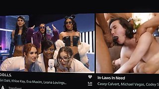 OUT OF THE FAMILY - Teen Gets Her Pussy Drilled In Interracial Threesome With Sexy Stepmom: Porn