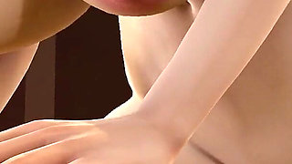 Sex 3D Animation Big Tits Girl with Pink Hair on Her Pussy - Massive Cumshot All Over Her Body