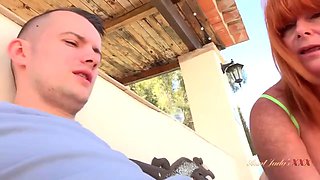 Busty Redhead Cougar Melanie Returns for Intense Action