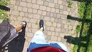 Step Mommy Adrian Gets Wild in Park Sex Party with Doggy Style Fuck